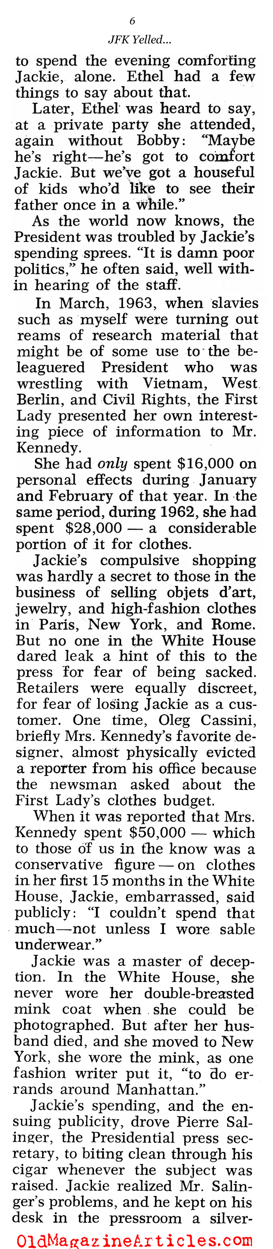 The Unknown Jackie Kennedy (Pageant Magazine, 1970)