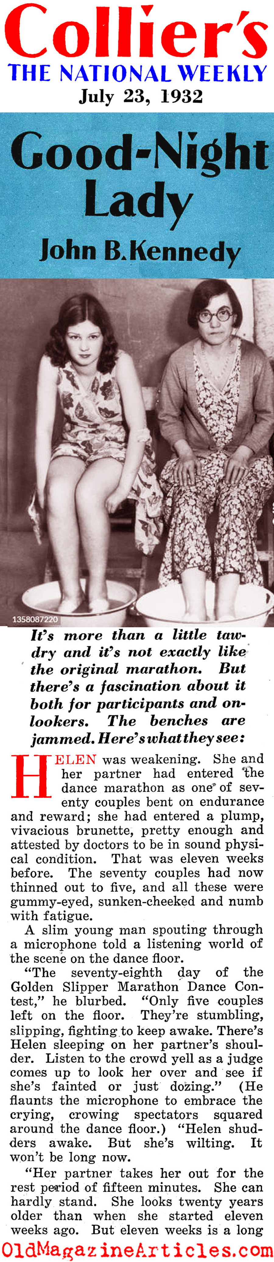 Marathon Dancing in the Thirties (Collier's Magazine, 1932)