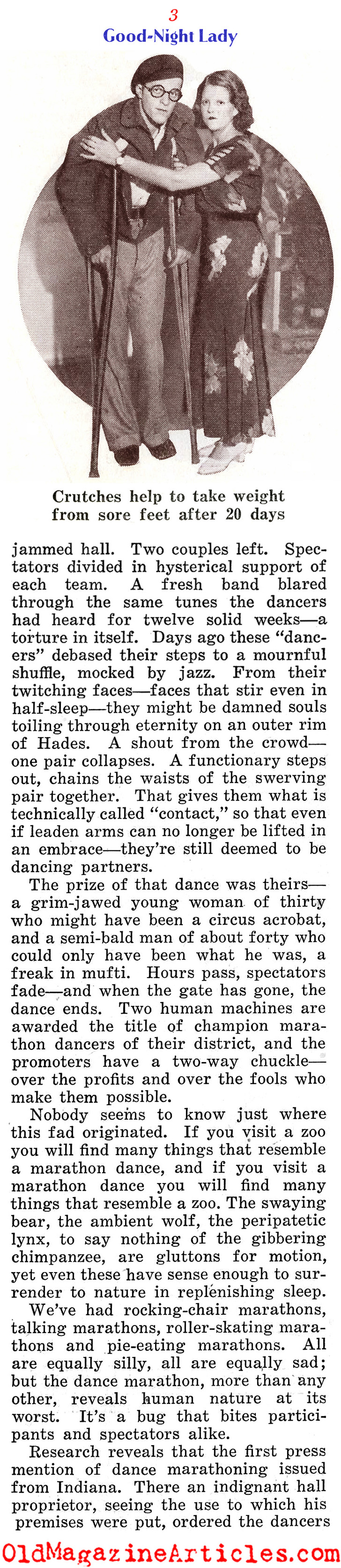 Marathon Dancing in the Thirties (Collier's Magazine, 1932)