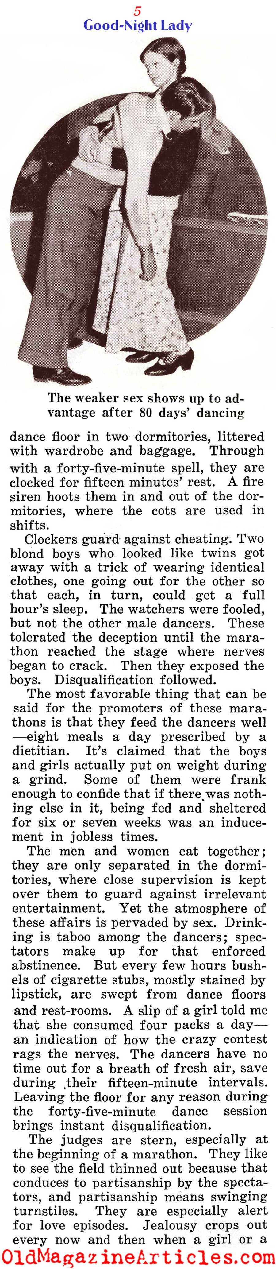 Marathon Dancing in the Thirties (Collier's Magazine, 1932)