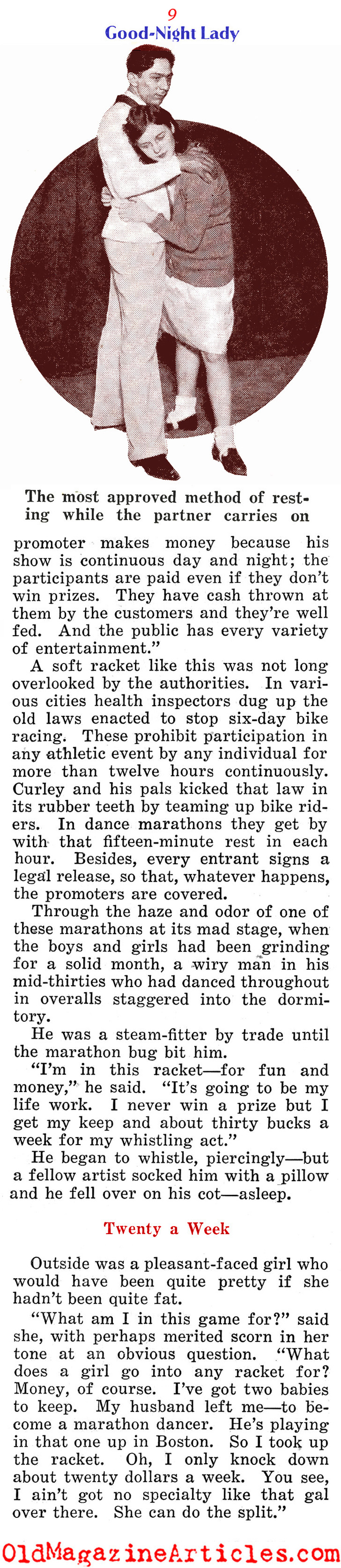 Marathon Dancing in the Thirties (Collier's Magazine, 1932)