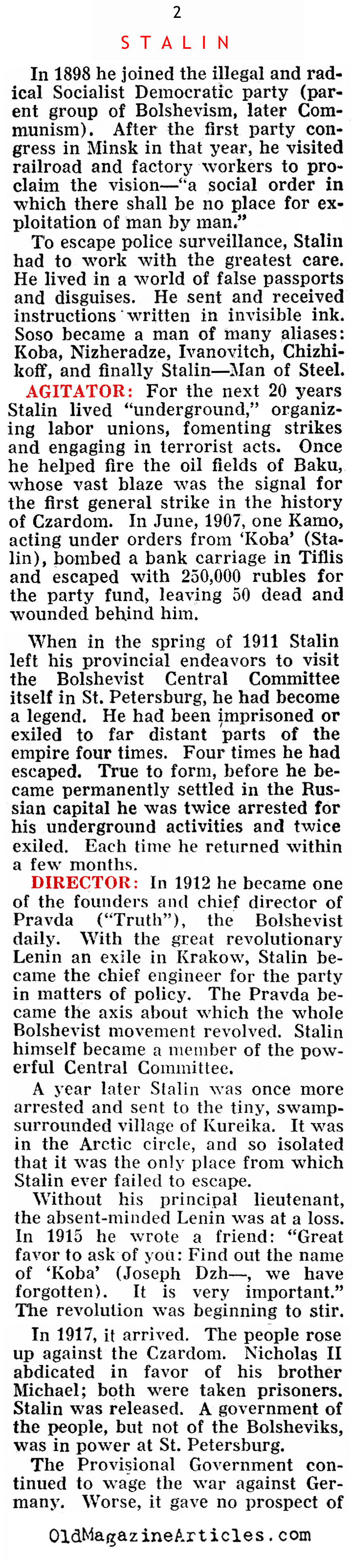 Meet Joseph Stalin (Pathfinder Magazine, 1937)