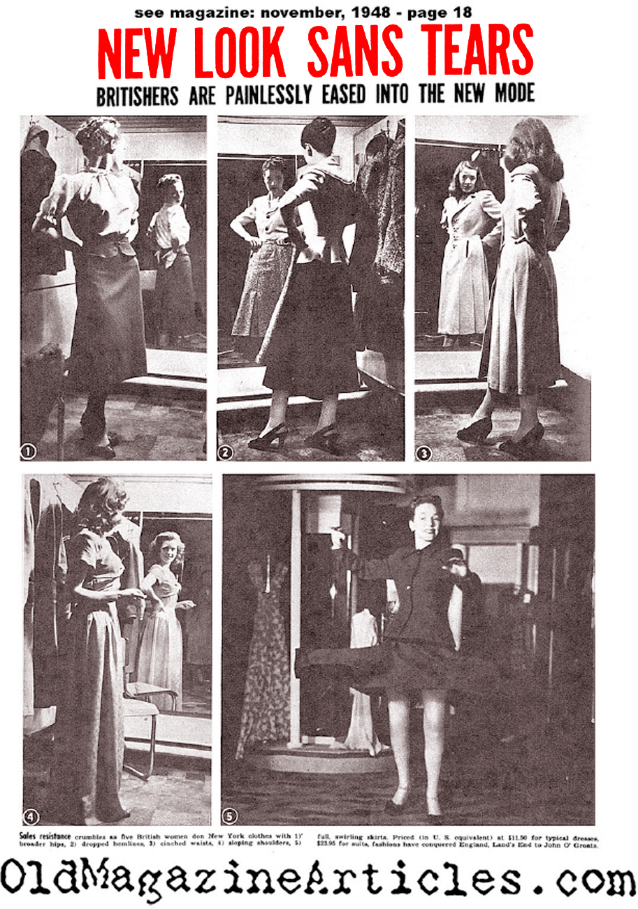 British Girls Loved 'The New Look' (See Magazine, 1948)