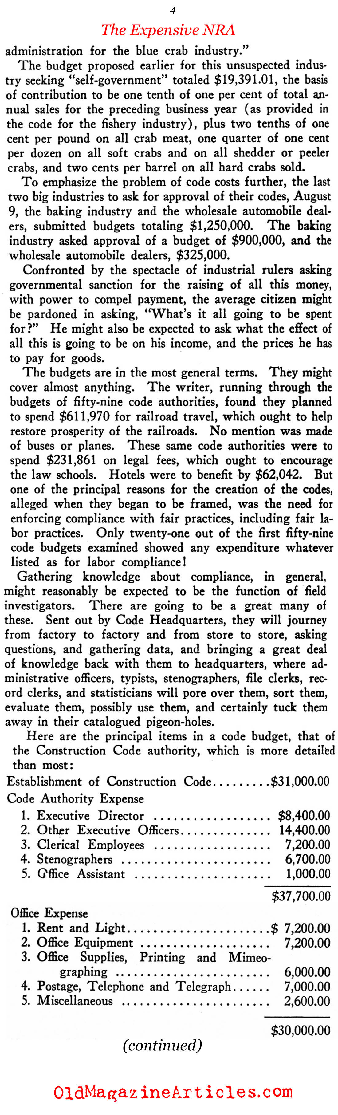 The Problem With Codes (New Outlook, 1934)
