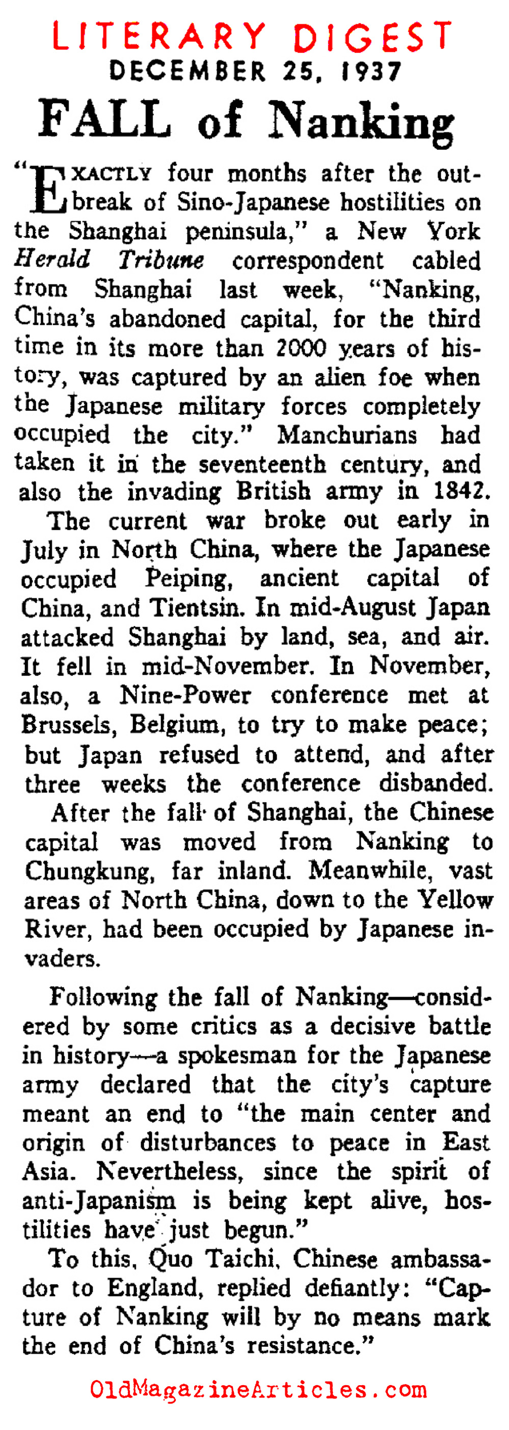 Nanking Falls (The Literary Digest, 1937)