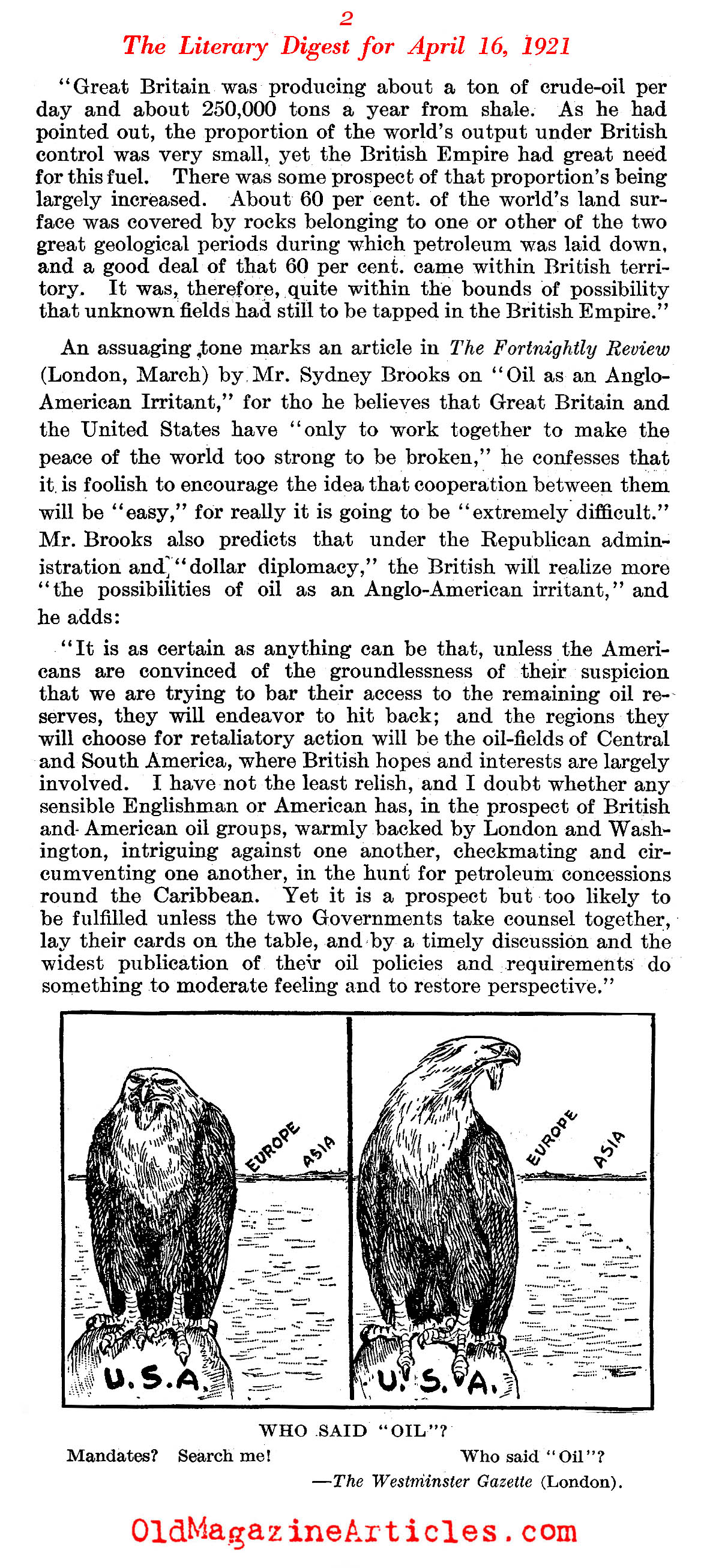 Scrambling for Oil (Literary Digest, 1921)
