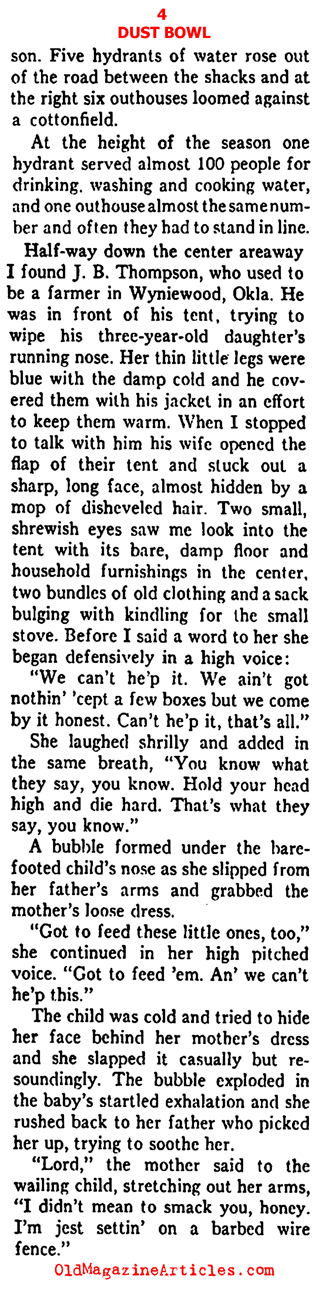 The 'Okies' and the Dust Bowl (Ken Magazine, 1938)