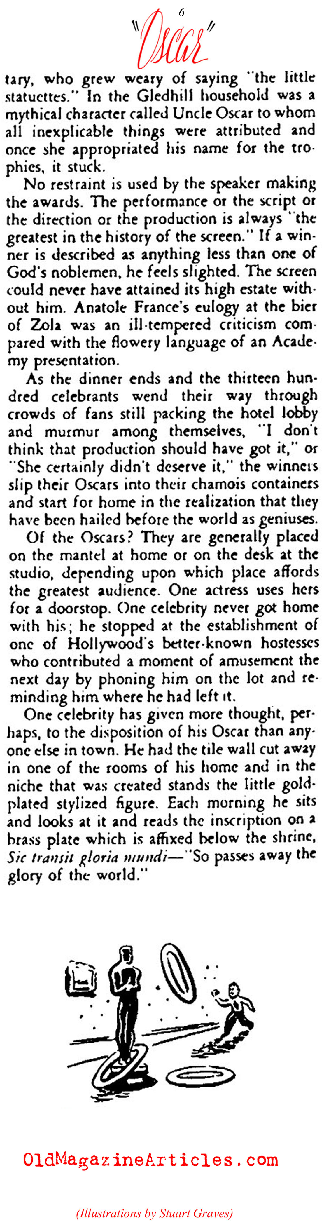 The Oscars: Hollywoods Self-Adoration Fest (Stage Magazine, 1938)