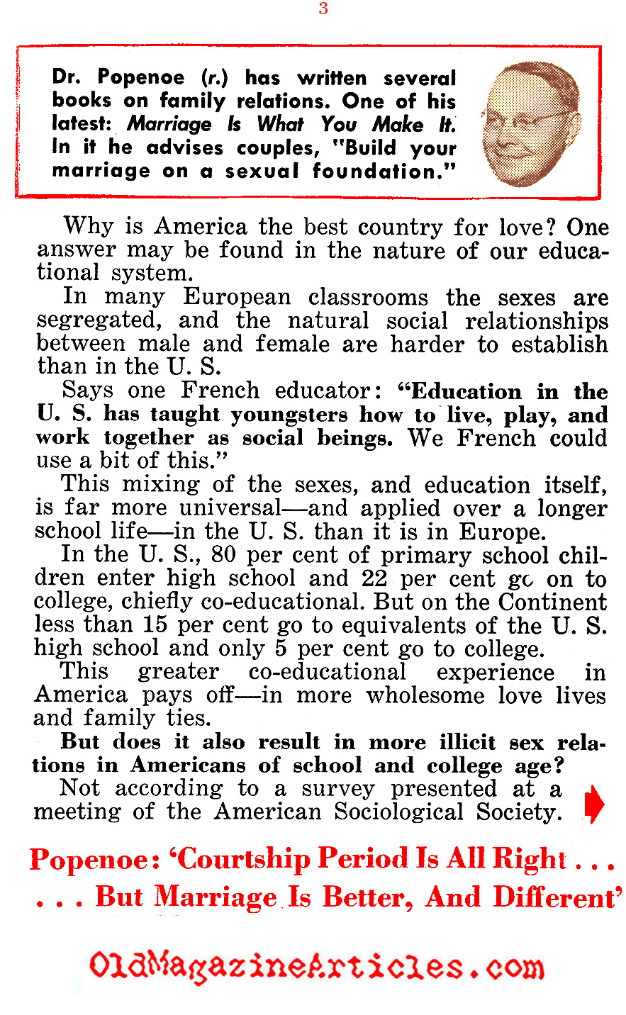 American Love is Better (People Today Magazine, 1955)