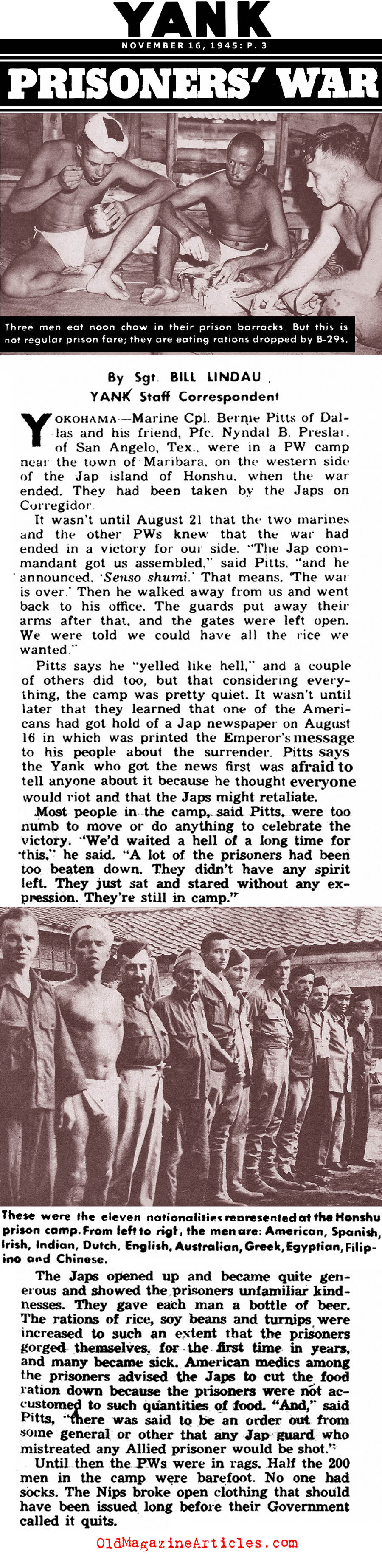 Americans Tell of Japanese Prison Camps (Yank Magazine, 1945)