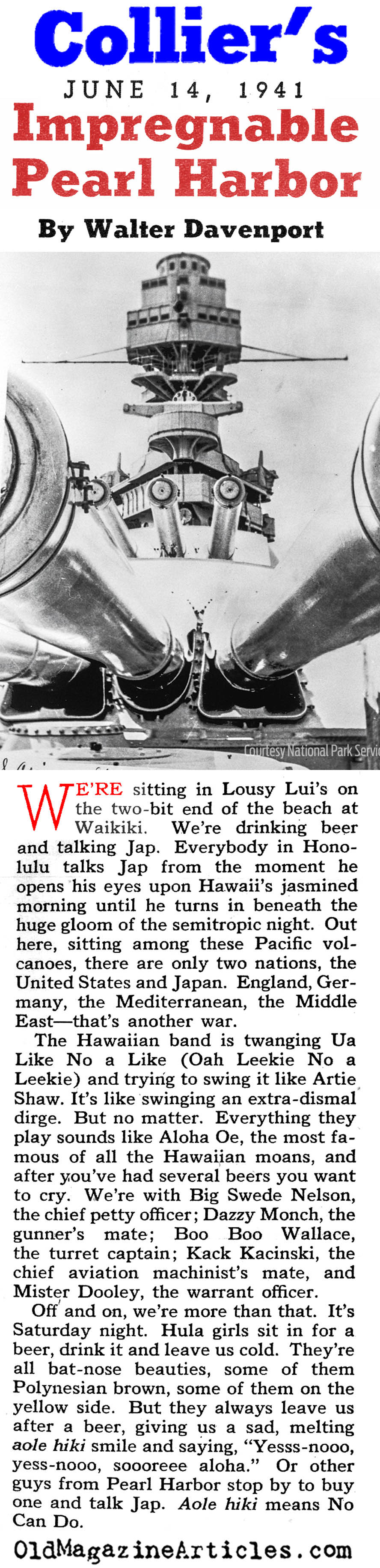 ''Impregnable Pearl Harbor'' (Collier's Magazine, 1941)