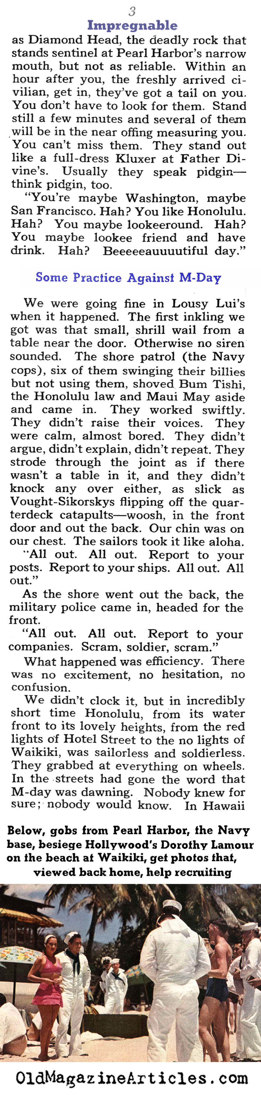 ''Impregnable Pearl Harbor'' (Collier's Magazine, 1941)