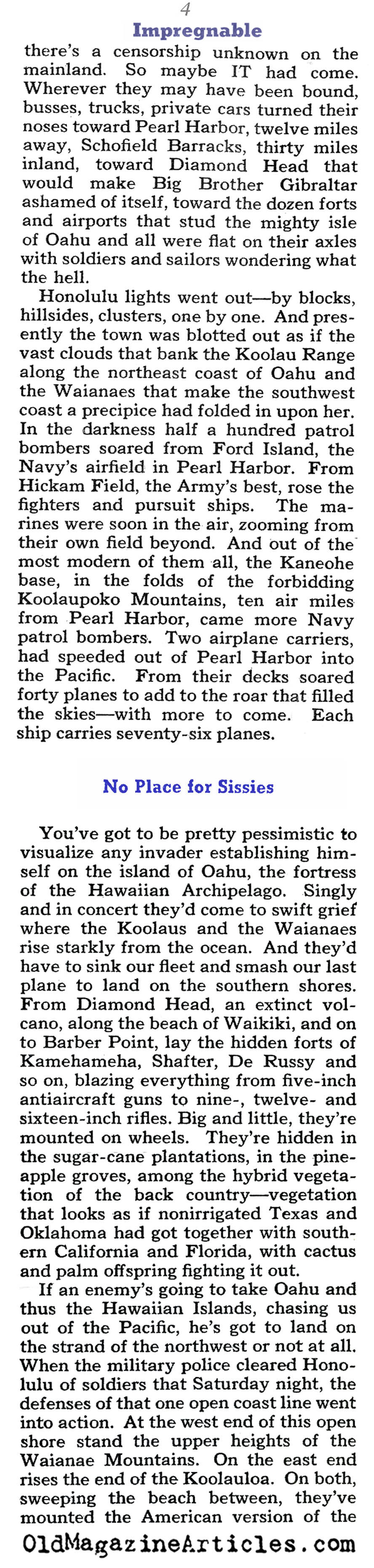 ''Impregnable Pearl Harbor'' (Collier's Magazine, 1941)