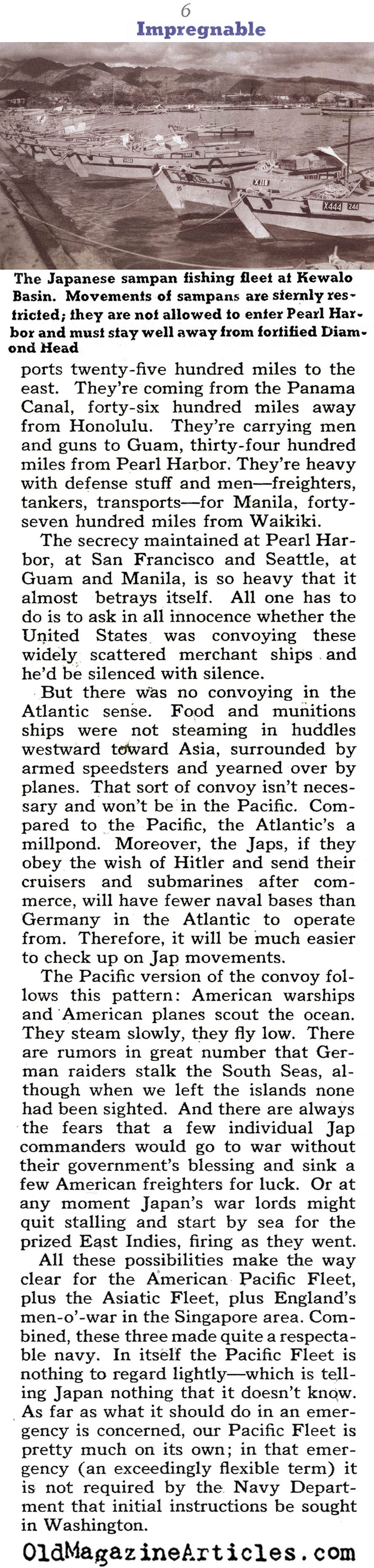 ''Impregnable Pearl Harbor'' (Collier's Magazine, 1941)