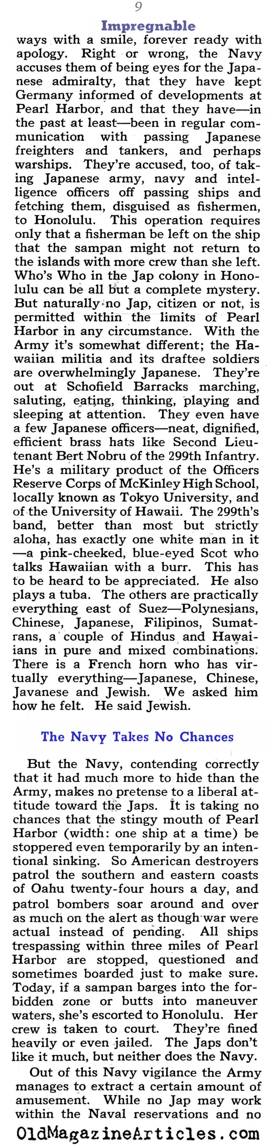 ''Impregnable Pearl Harbor'' (Collier's Magazine, 1941)