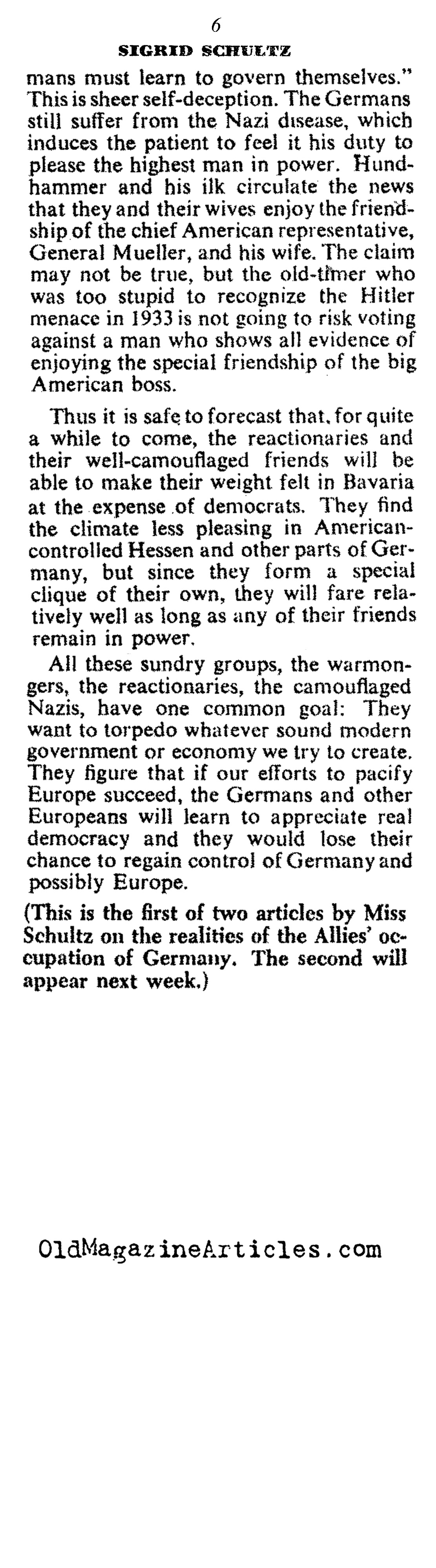 The Rebellious Souls in Post-War Germany (Collier's Magazine, 1947)