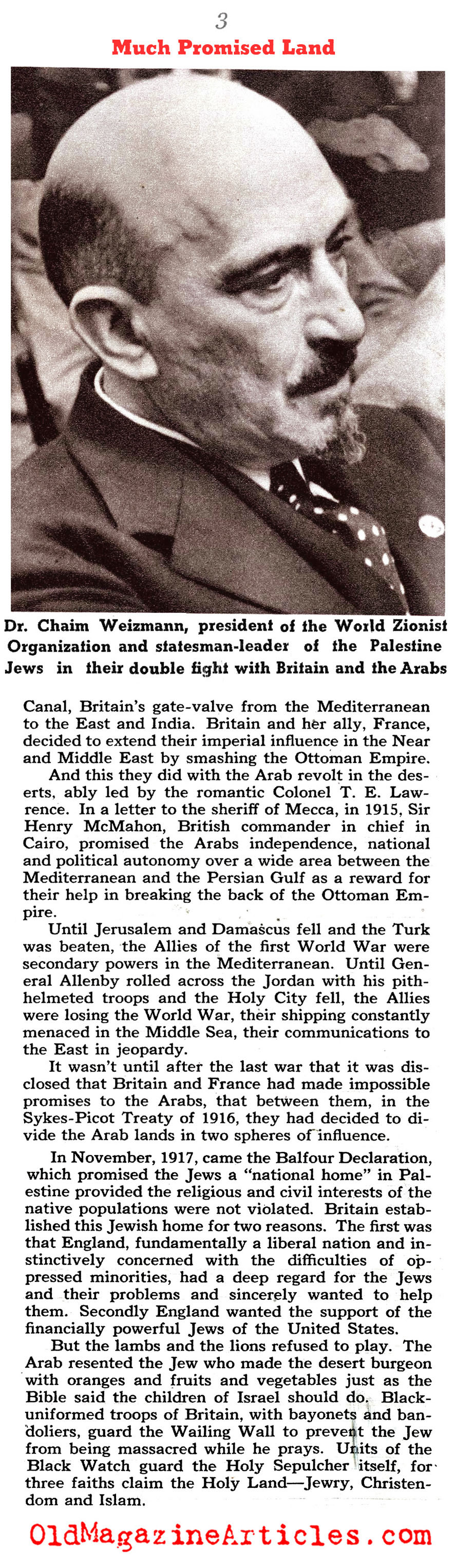 British Palestine, 1940 (Collier's Magazine, 1940)