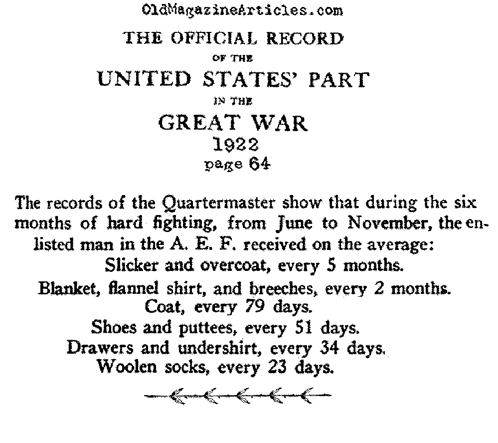 Replacing American Combat Uniforms (The Official Record, 1922)