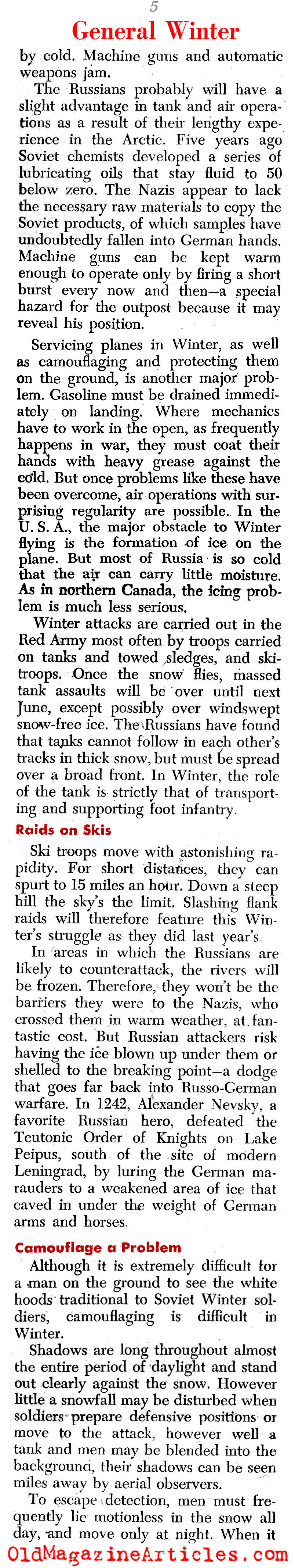 Fighting in Winter (PM Tabloid, 1942)