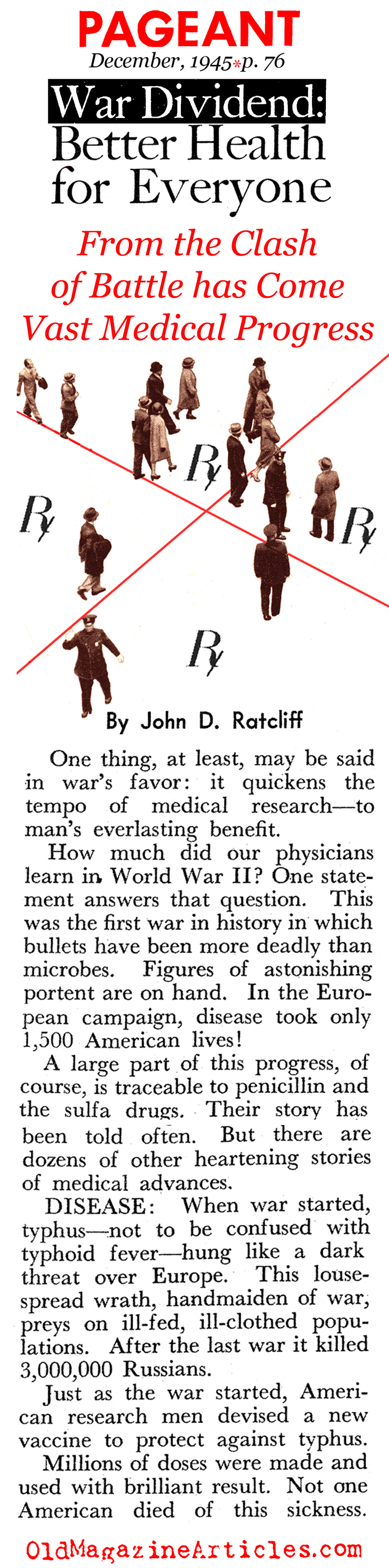 With the War Came Medical Innovations (Pageant Magazine, 1945)