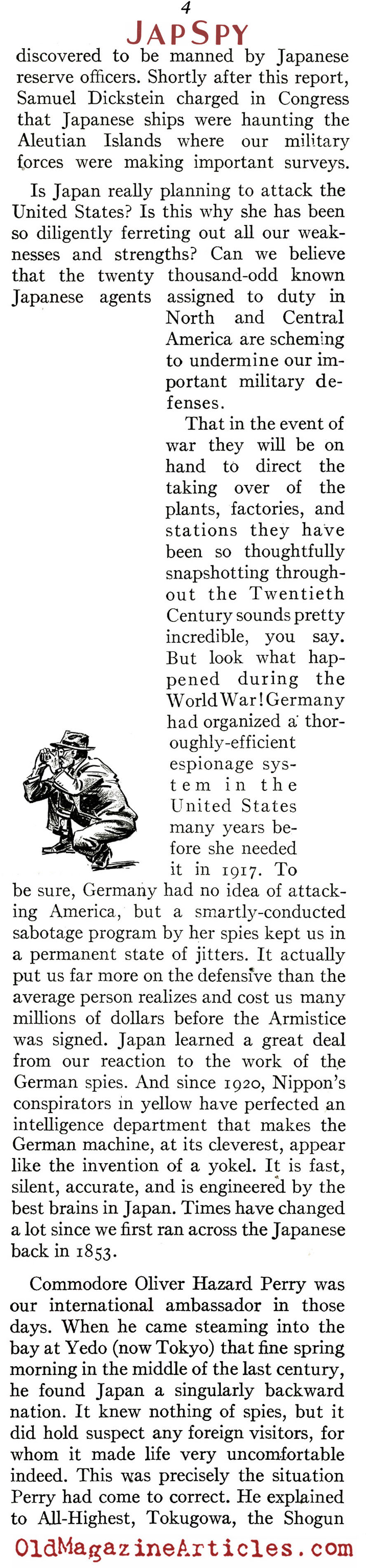 The Japanese Spy Problem (American Legion Magazine, 1939)