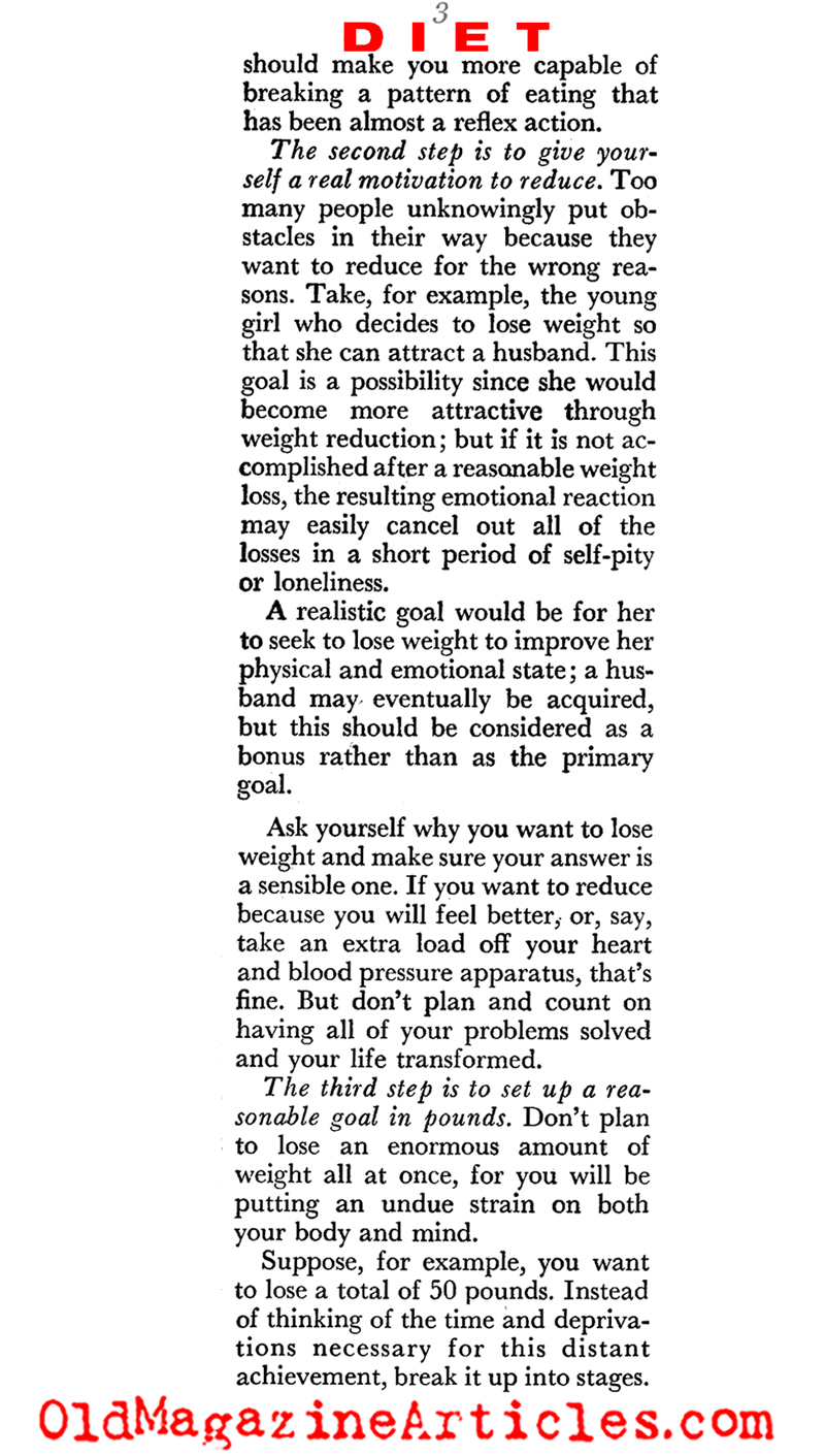 DIETS - and Sticking to'em (Coronet Magazine, 1958)