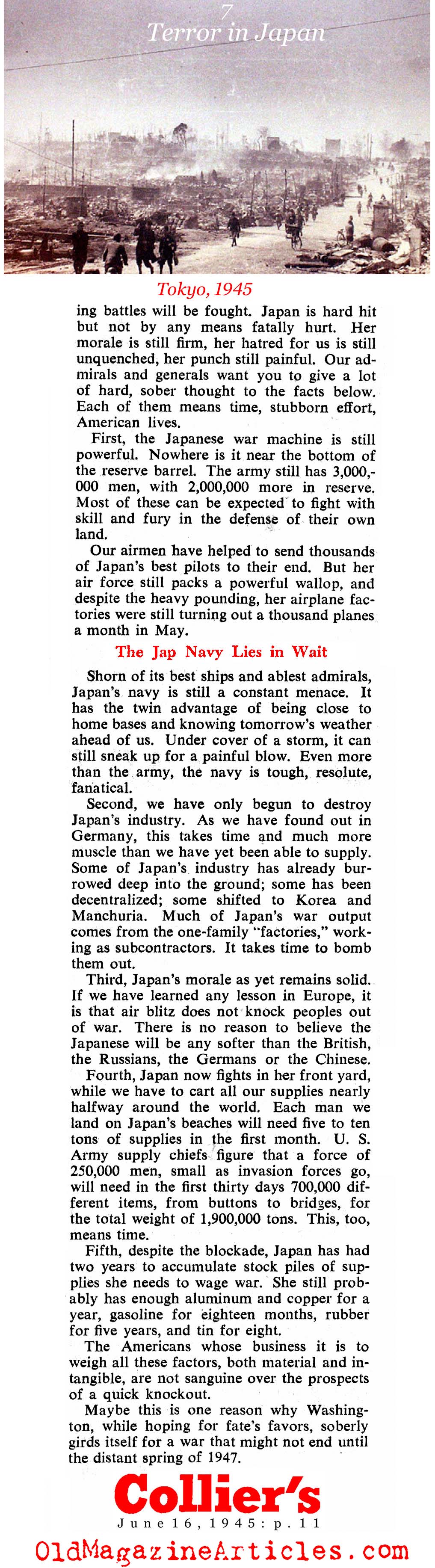 ''Terror in Japan'' (Collier's Magazine, 1945)