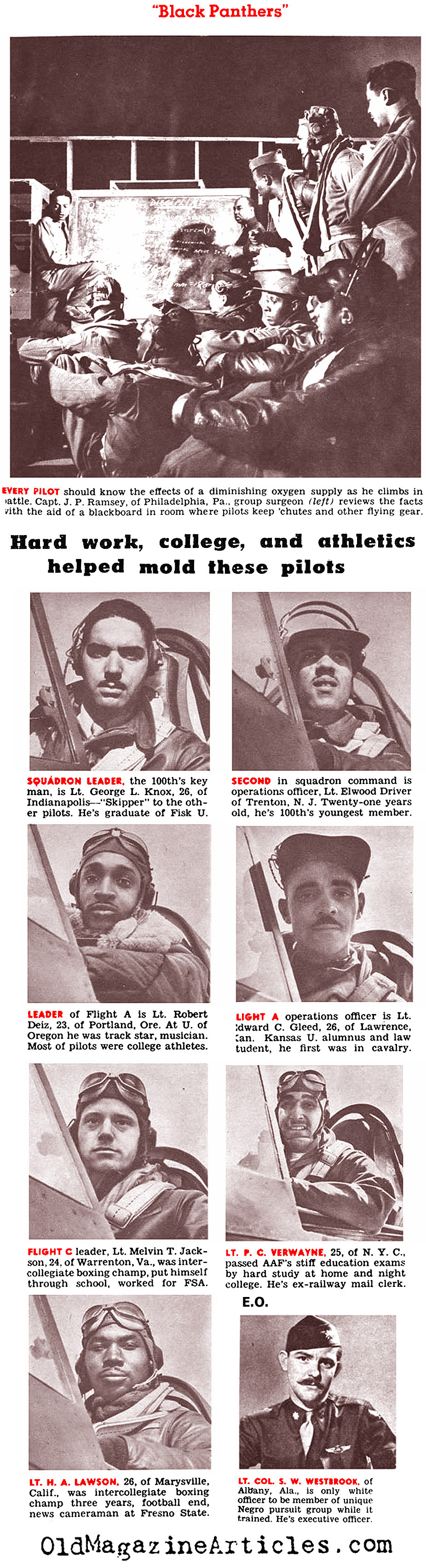 African-American Fighter Pilots (Click Magazine, 1943)