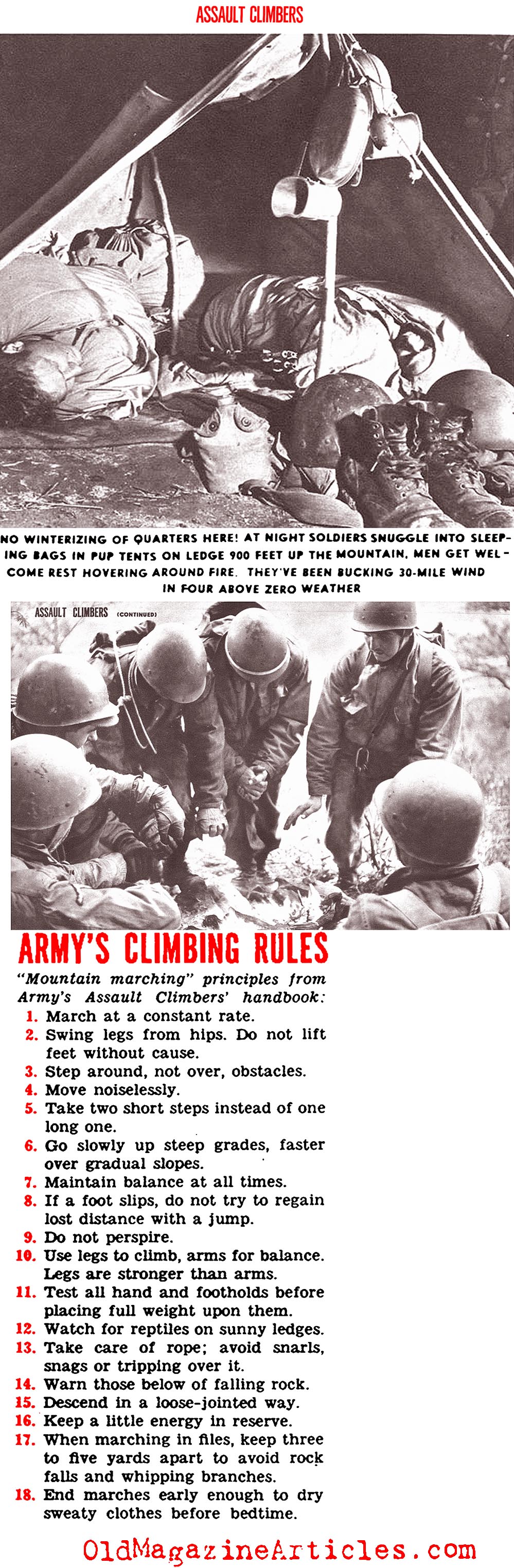 ''Assault Climbing'' (Click Magazine, 1944)