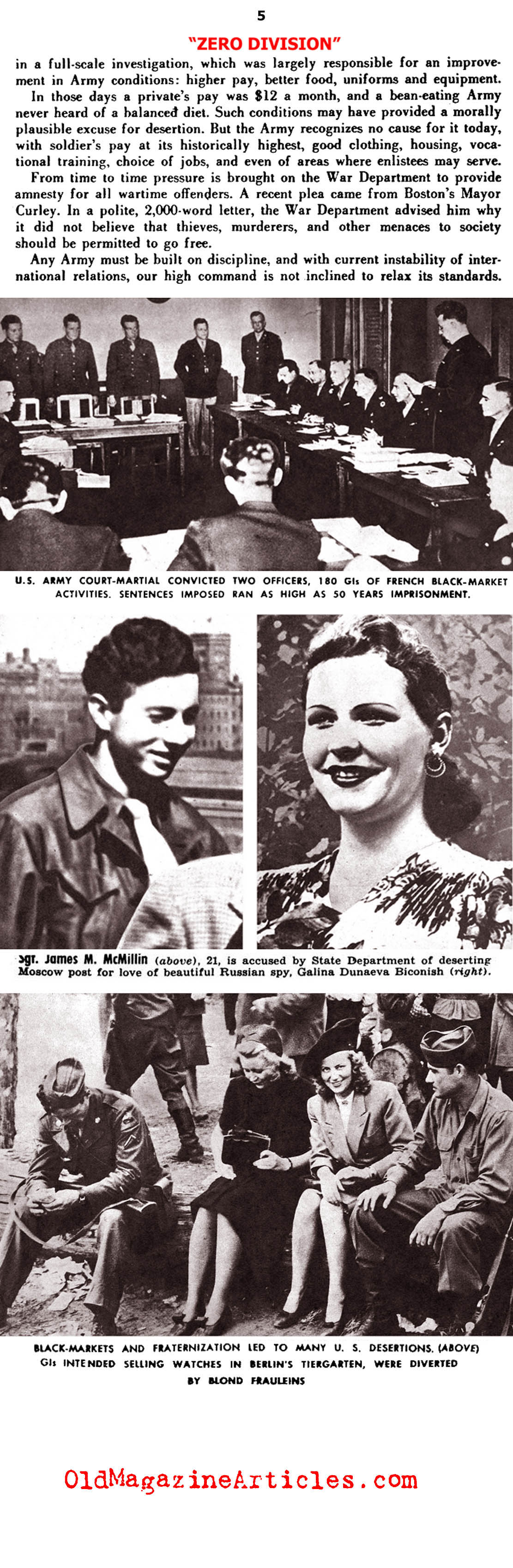 The Deserters from the U.S. Army (See Magazine, 1948)