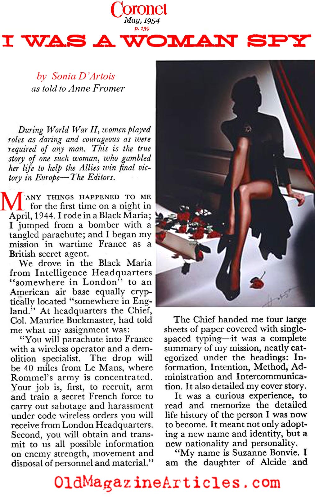 The Lady was a Spy  (Coronet Magazine, 1954)