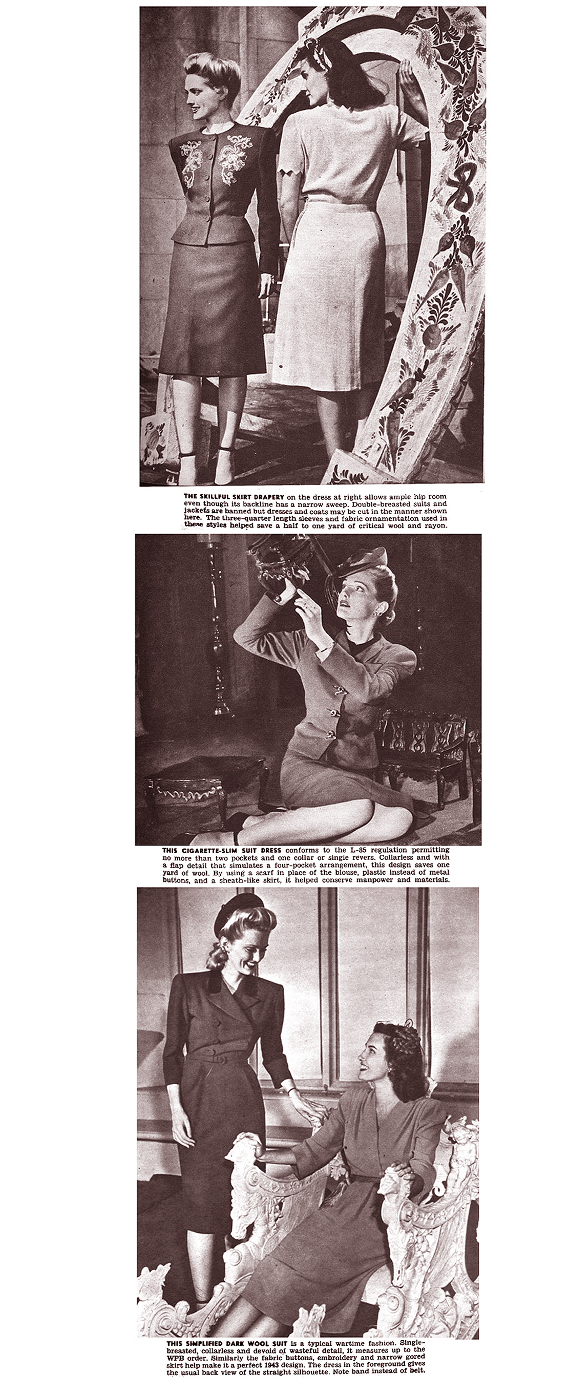 That Slim Wartime Silhouette (Click Magazine, 1943)