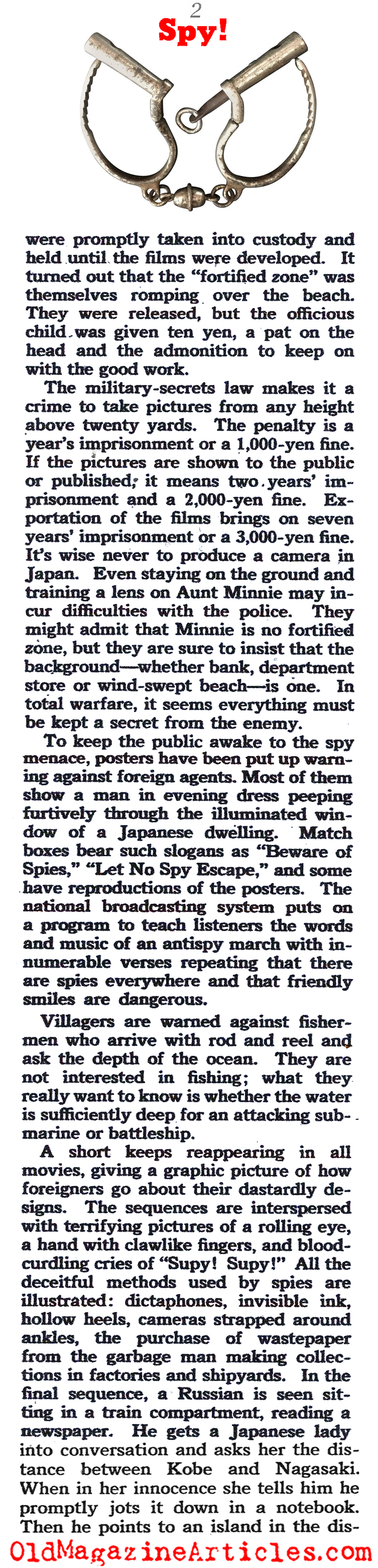 Looking for Spies on the Japanese Home Front (Collier's Magazine, 1941)