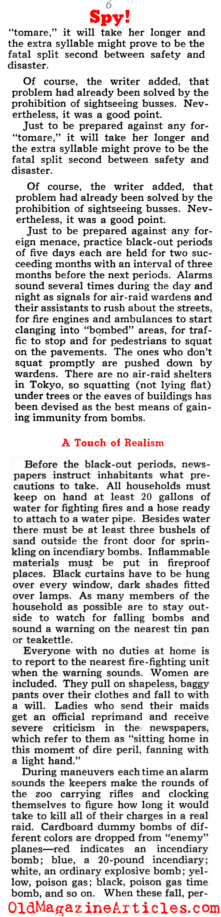 Looking for Spies on the Japanese Home Front (Collier's Magazine, 1941)