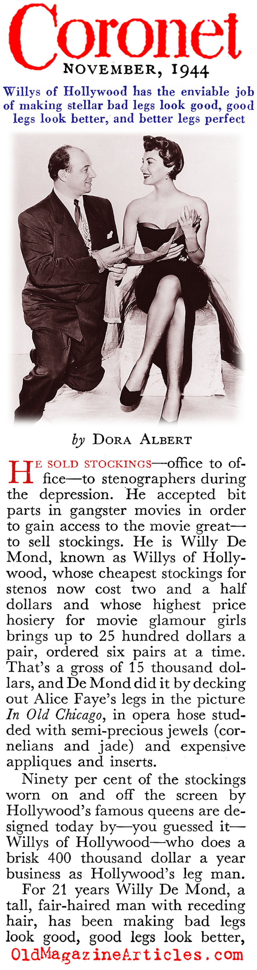 Stockings for Movie Stars (Coronet Magazine, 1944)