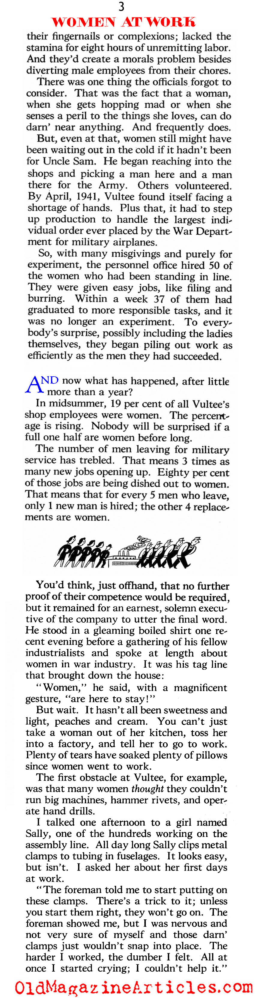 Women Working for the War (The American Magazine, 1942)
