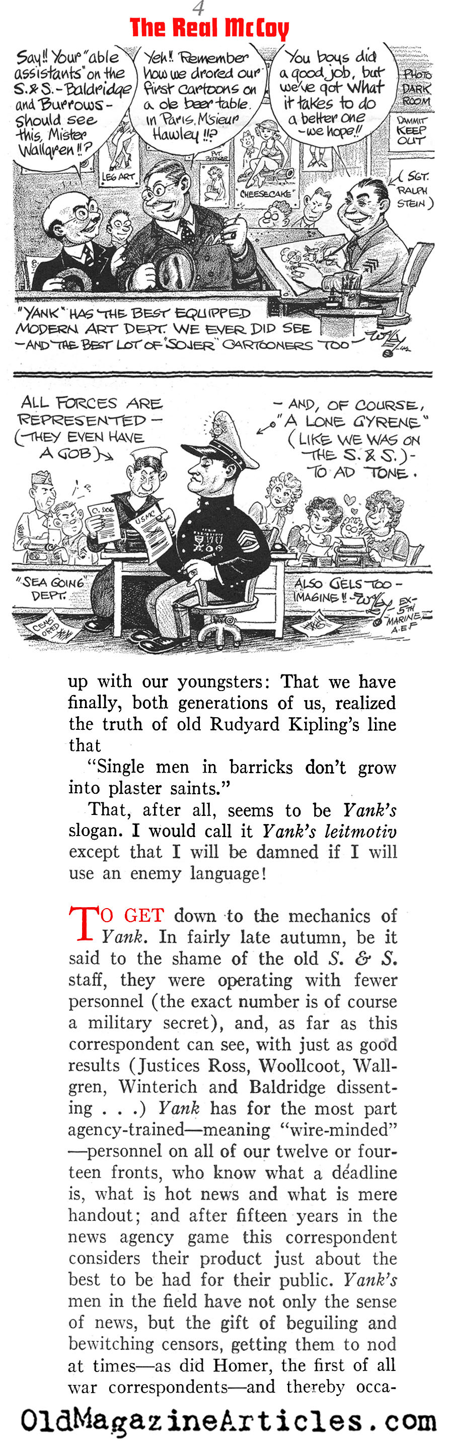 The First <i>Stars and Stripes</i> looks at <I>Yank</I> (American Legion Monthly, 1942)