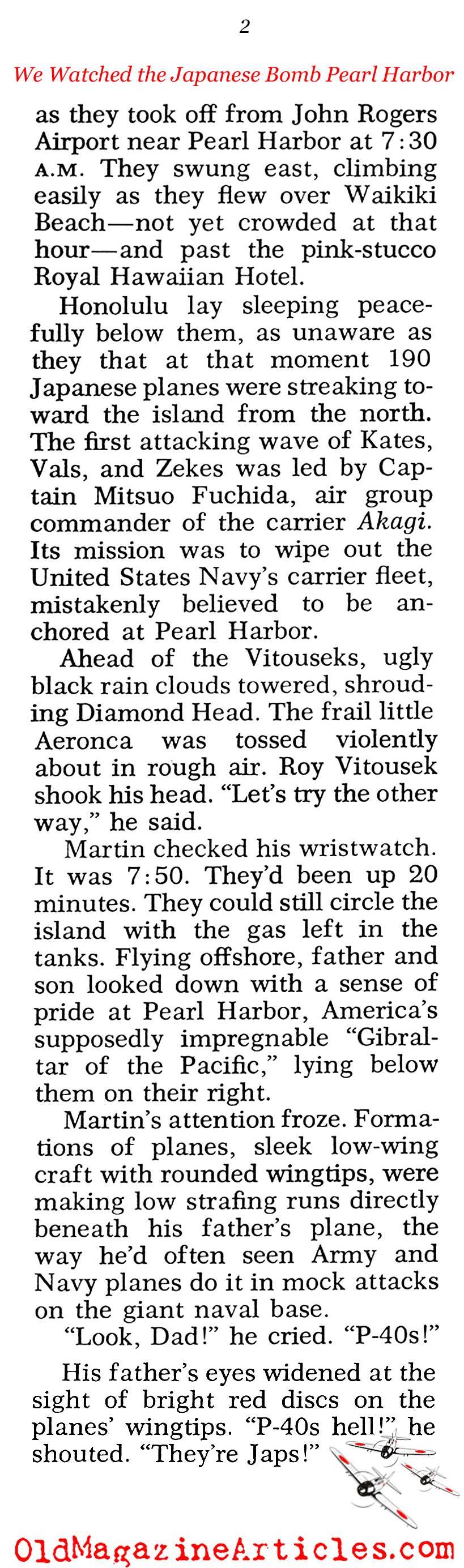 Father and Son Over Pearl Harbor (Pageant Magazine, 1970)