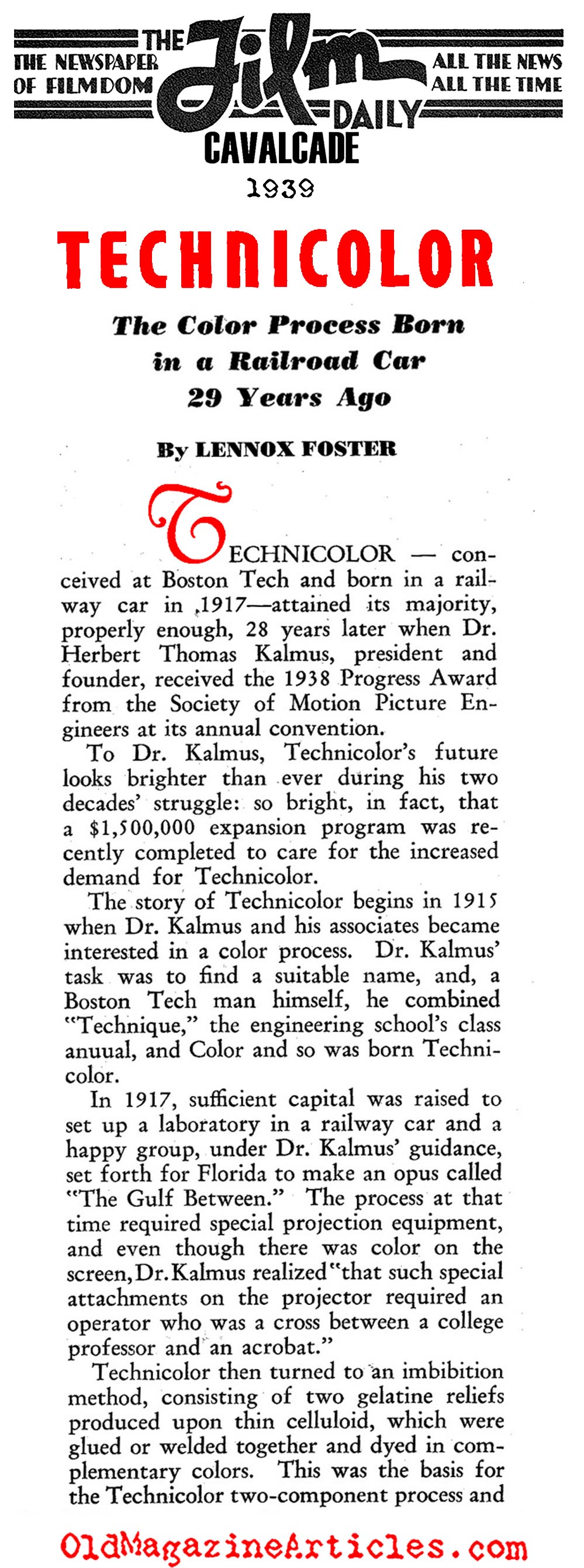 Technicolor  (Film Daily, 1939)
