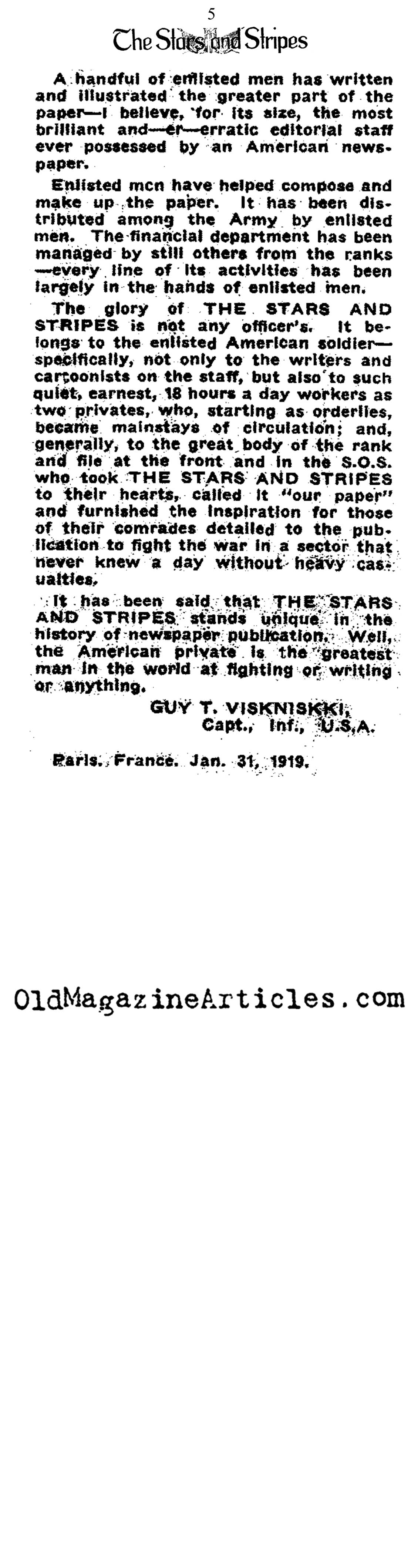 How the 'Stars & Stripes' Operated (The Stars and Stripes, 1919)