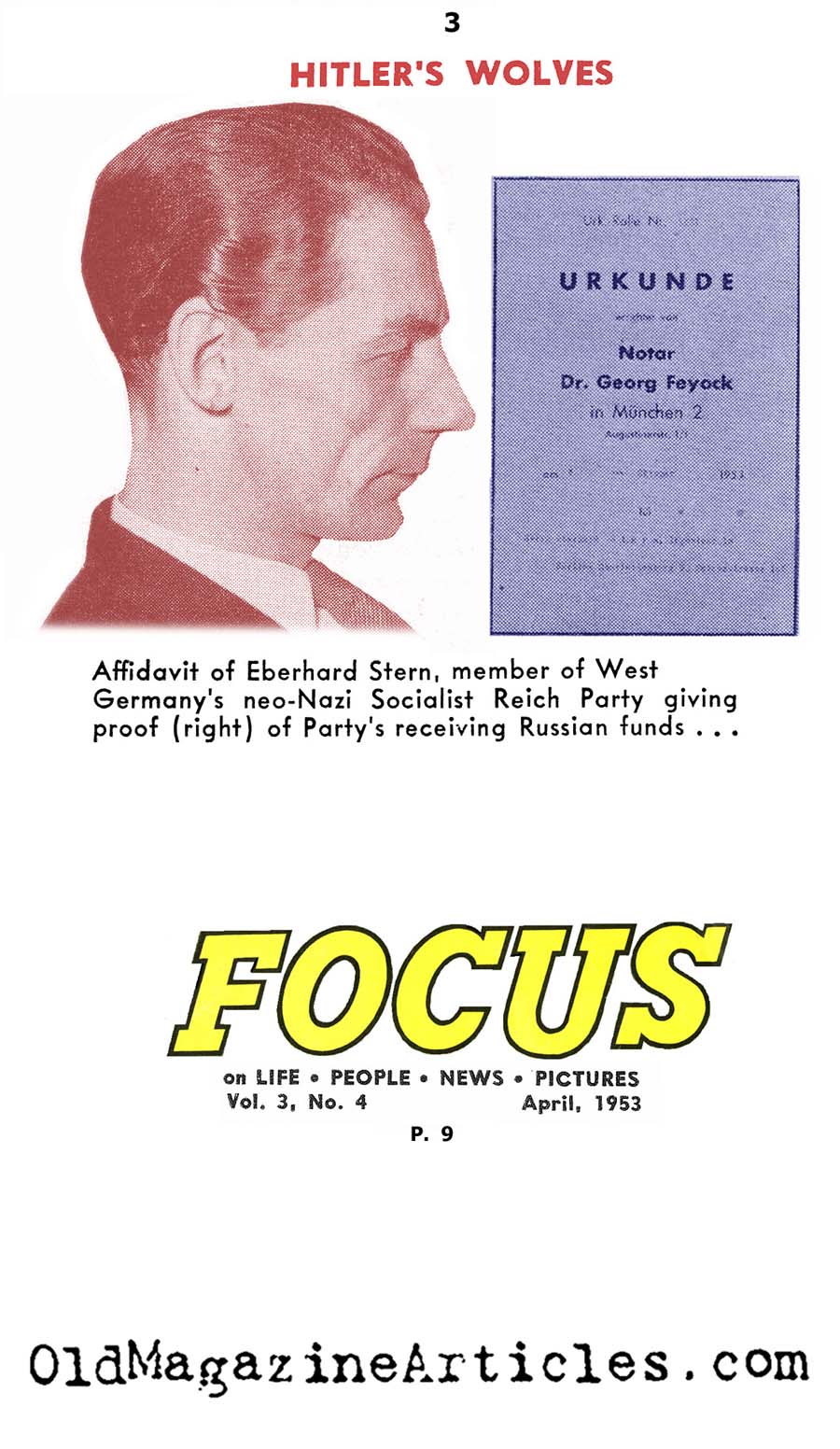 Nazis in The East German Government (Focus Magazine, 1953)