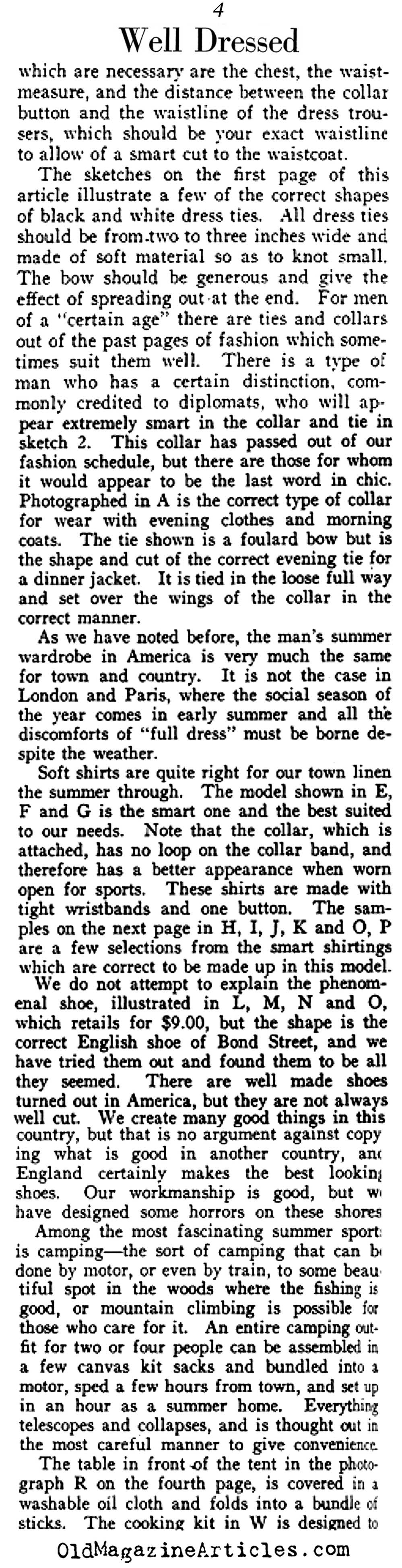 Much Talk of White Waistcoats, Shoes and Shirts  (Vanity Fair Magazine, 1921)