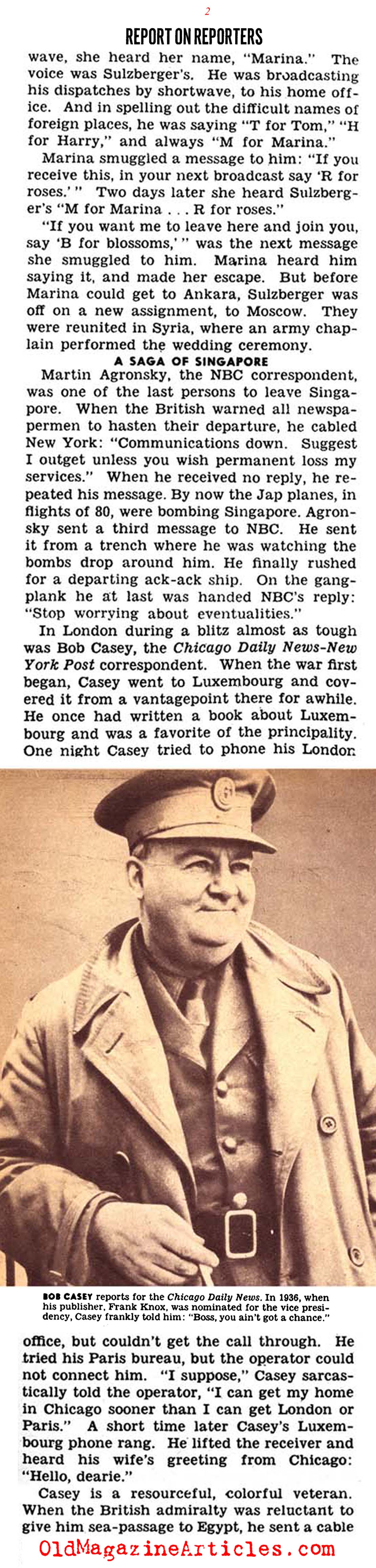 A Report on the War Reporters (Click Magazine, 1944)