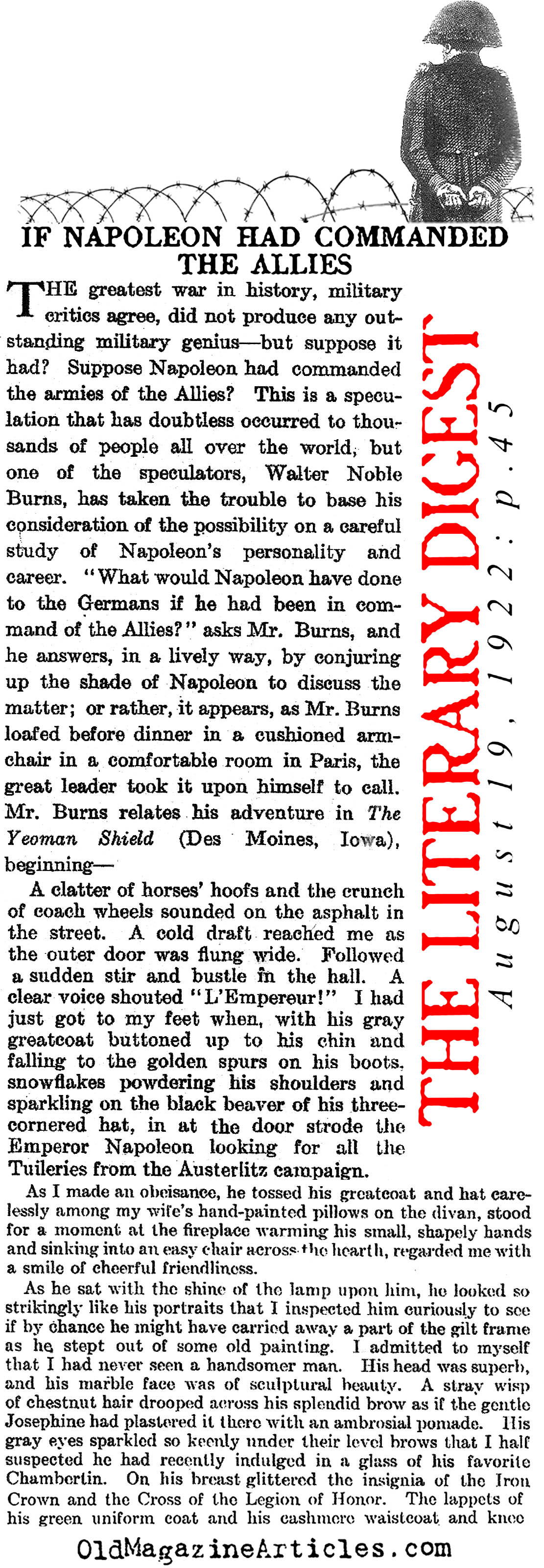 Napoleon Takes Charge (Literary Digest, 1922)