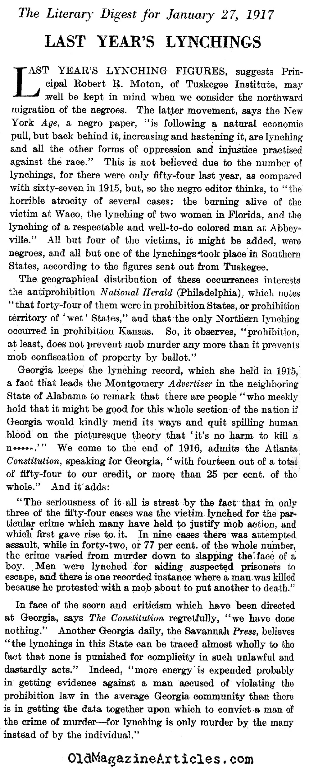 The 1916 Lynchings