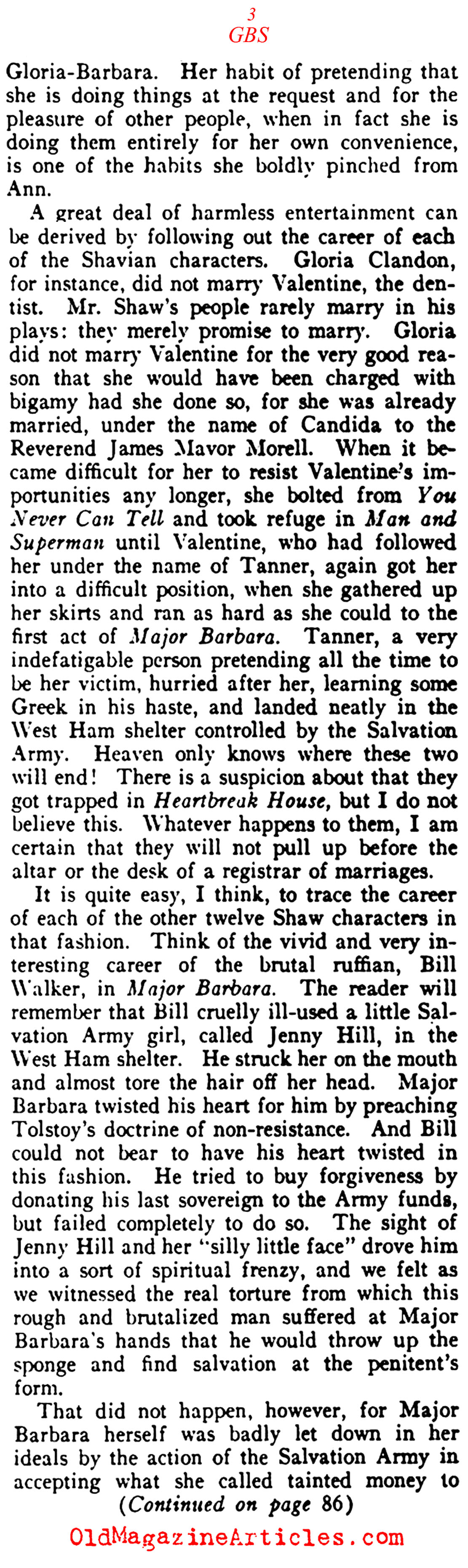 Literary Recycling[br] as Practiced by [br]George Bernard Shaw