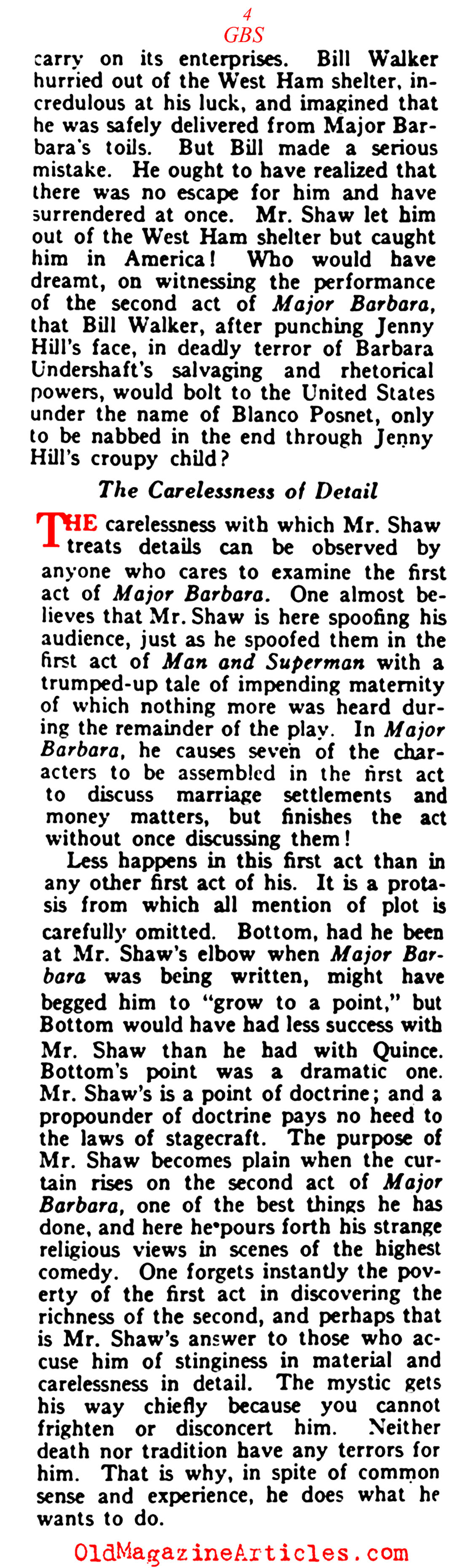 Literary Recycling[br] as Practiced by [br]George Bernard Shaw