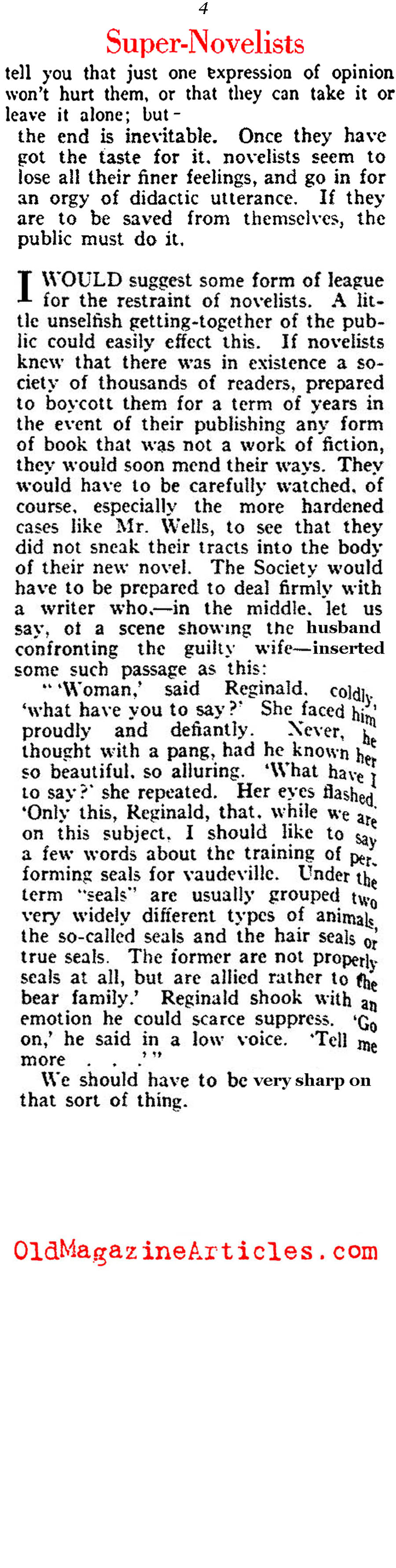 P.G. Wodehouse on thePublishing World
