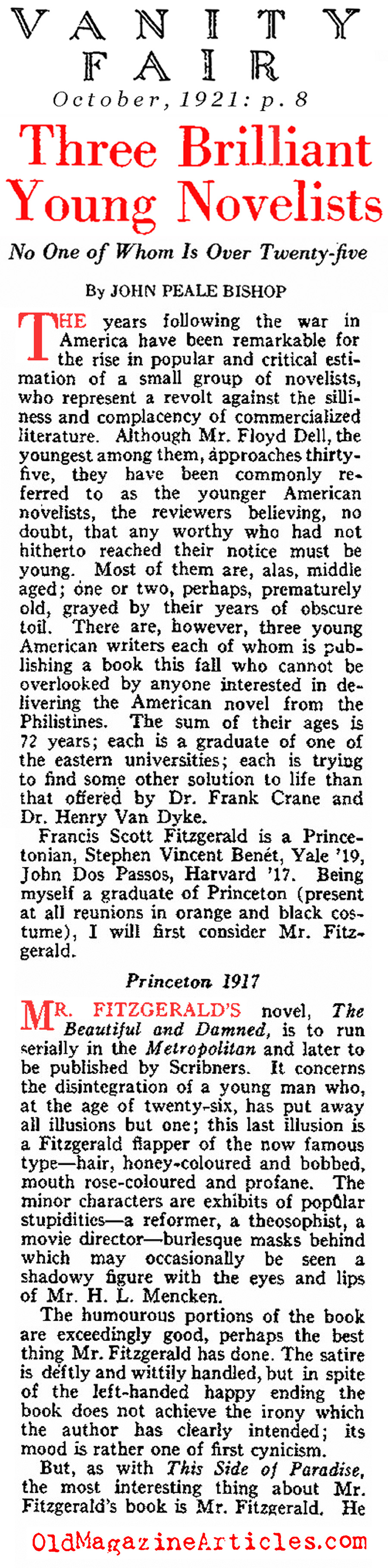 Fitzgerald, Benet [br] and Dos Passos