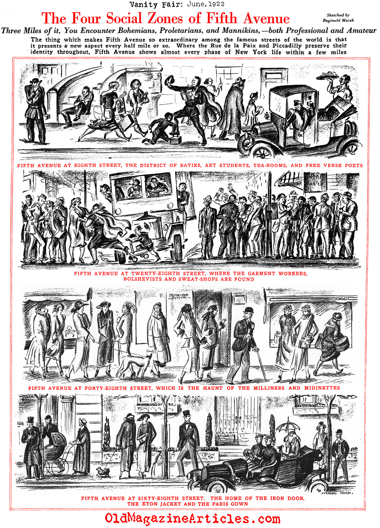 Reginald Marsh on Fifth Avenue